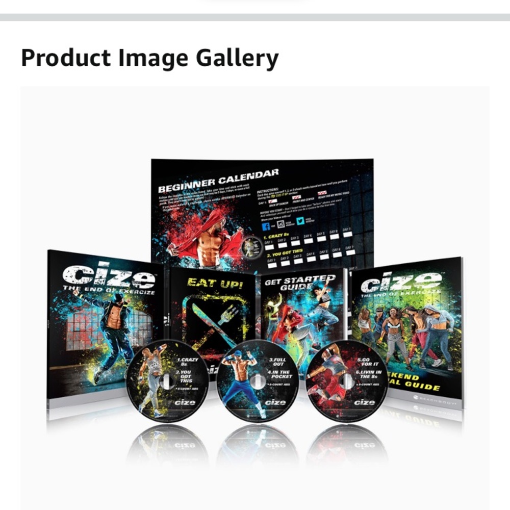 CIZE Beachbody  6 CD Set + Eat Up Guide + calendar